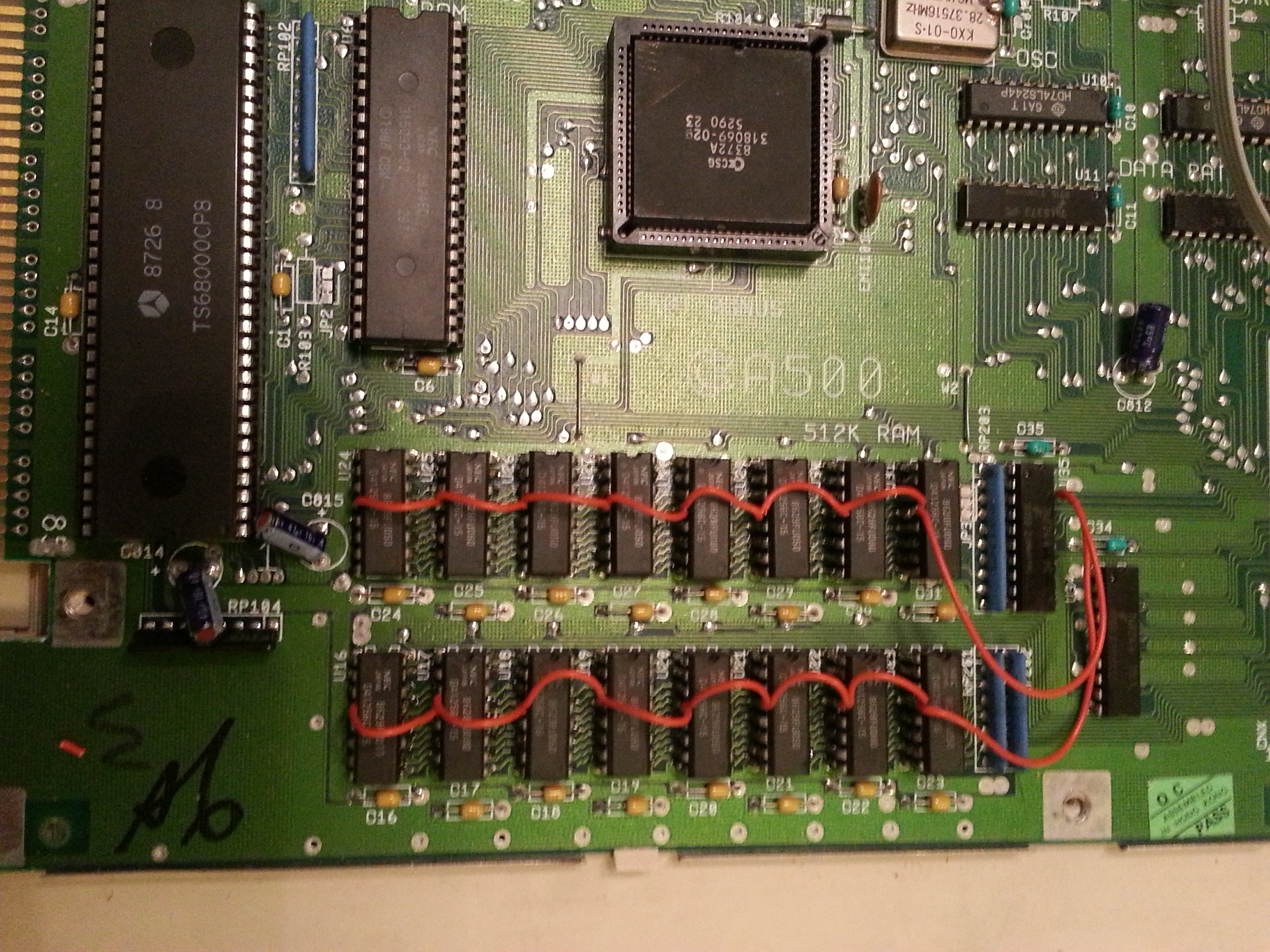 Rare 1.2 Commodore Amiga 500 Motherboard REV 5 tested & working 